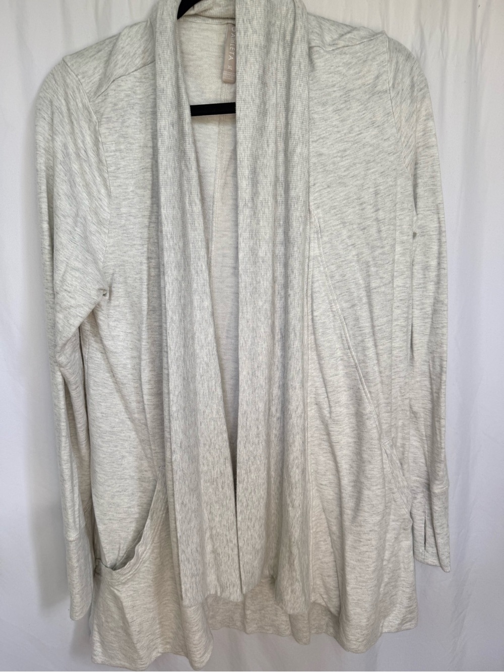 Athleta Light Gray Open Drape Cardigan - Picture 2 of 4